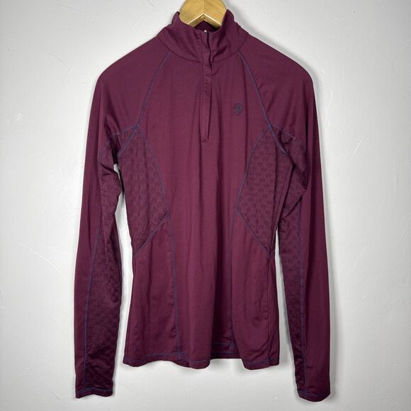 Ariat Tops - Ariat Tek Cold Series 1/4 Zip Baselayer Pullover Size Small Plum Purple Layering